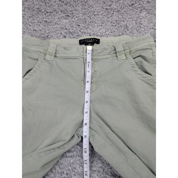 Sanctuary Pants Women 27 Green Chino Casual Preppy Flap Pockets Modern Straight - Picture 6 of 9